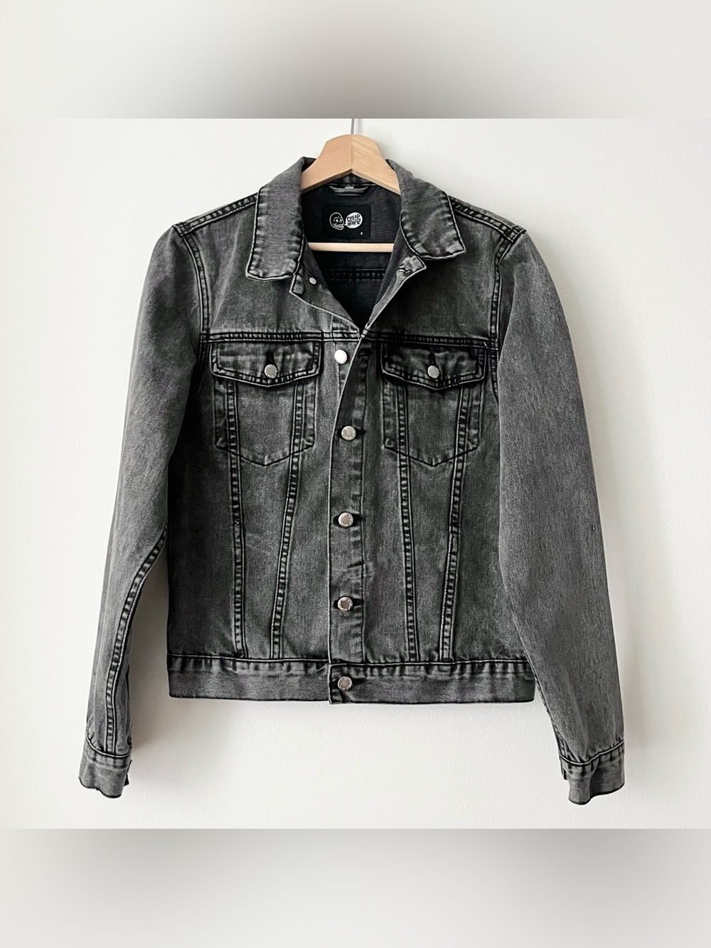 Cheap Monday Men's Staple Denim Jacket Black Dream Size S Swedish Streetwear
